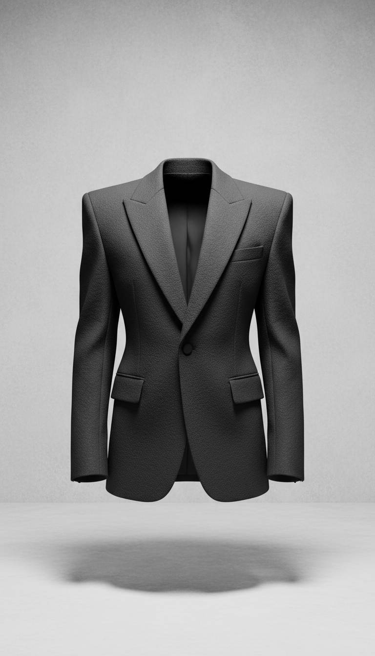 Blazer aus Graphit mit Atelier-Schnitt