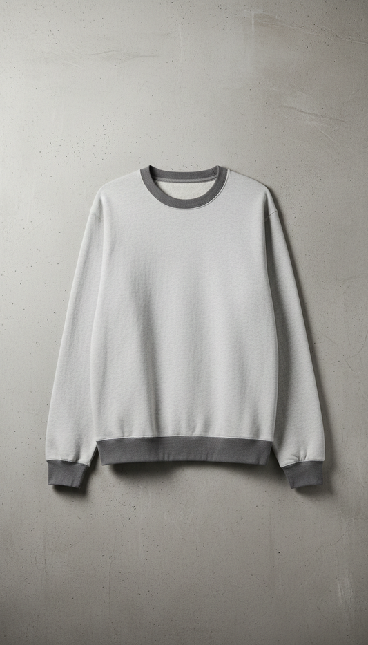 Pale Ash Crewneck aus Archival-Baumwolle